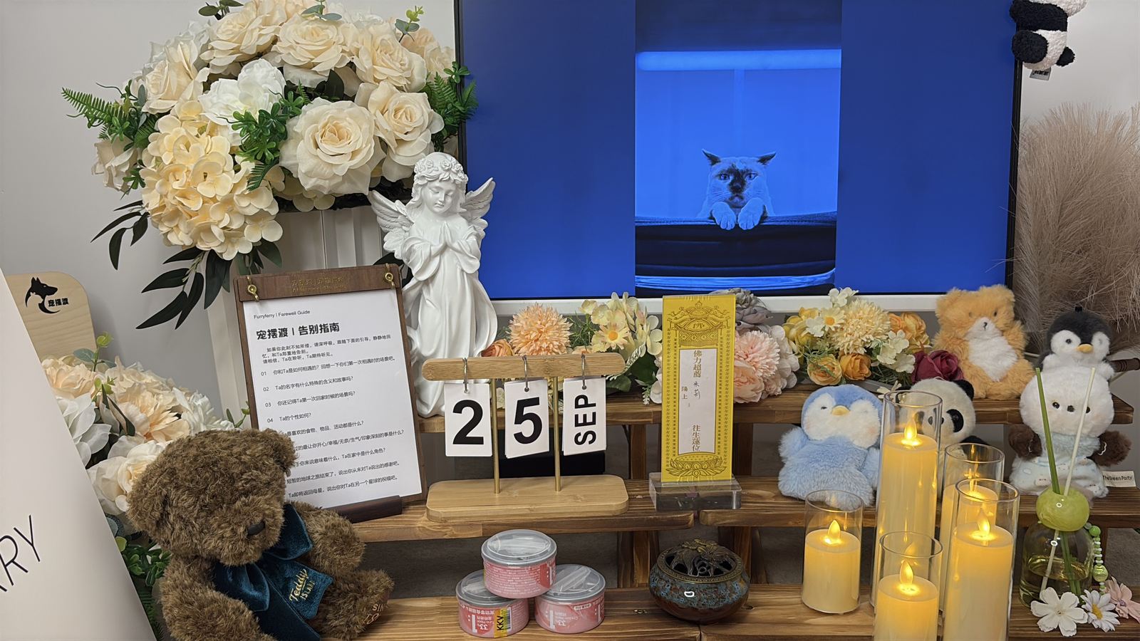 鲜花与烛光